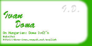 ivan doma business card